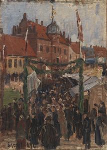 Market in Stege Torv Market in Stege Torv