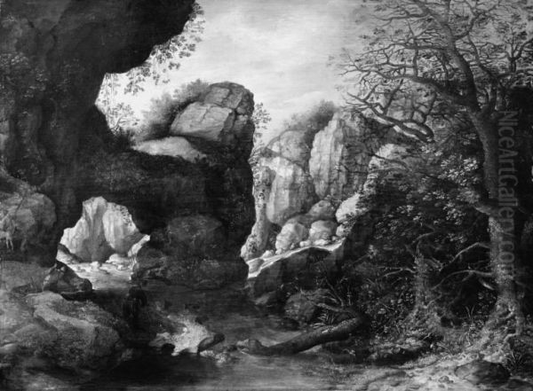 Rocky Landscape with a Goat Hunt - view 1