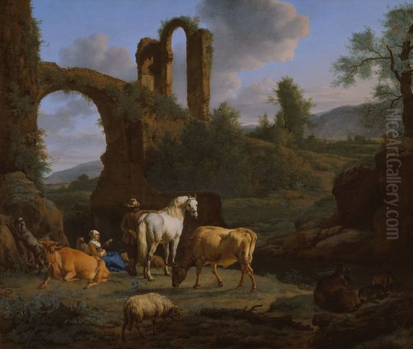 Pastoral Landscape with Ruins - view 1