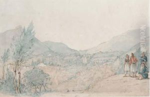 Waterfall At The Source Of The Cocytus, Near Parga by Joseph Cartwright