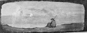 A Herdsman Sitting in a Landscape with Evening Clouds by Lorenz Frolich