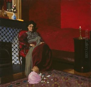 Madame Vallotton and her Niece, Germaine Aghion by Felix Vallotton