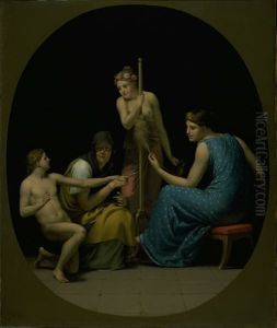 Clotho, Lachesis and Atropos Spinning the Thread of Life by Christoffer Wilhelm Eckersberg