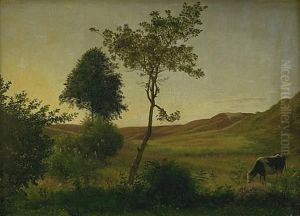 Landskab ved Hald henimod aften by Vilhelm Kyhn