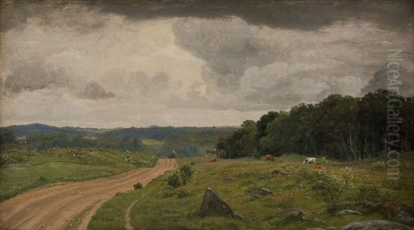 Landscape at Kongens Moller, Sealand. Afternoon Light - view 1