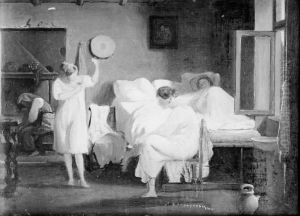 The Sister's Bed by Wilhelm Marstrand