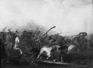 A Cavalry Encounter by Rugendas, Georg Philipp I