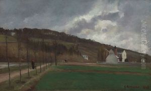 The Banks of the Marne in Winter by Camille Pissarro