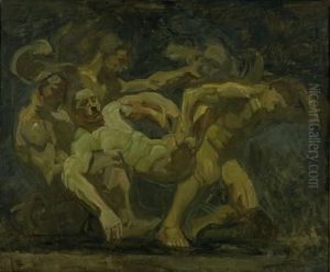 The Fight for the Corpse of Patroclus by Oluf Hartmann