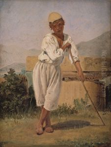 A Sheperd Boy. Pompeii by Constantin Hansen