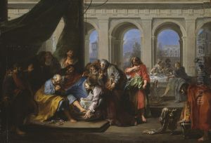 Christ Washing the Feet of His Disciples by Nicolas Bertin