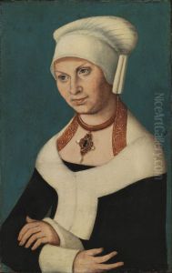 Portraet af hertuginde Barbara af Sachsen, 1478-1534 (hustru til Georg den Skaeggede) by Lucas Cranach the Elder