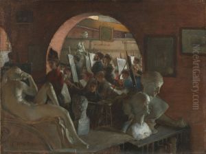 An Alcove in the Art Students' League by Charles Curran