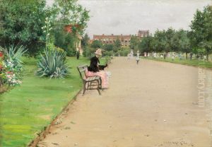 A City Park by William Merritt Chase