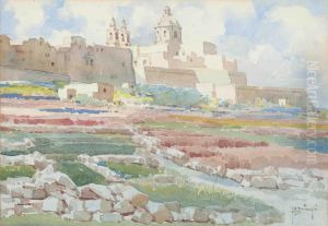 A View Of Mdina, Malta by Robert Caruana Dingli