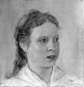 Studie af en ung pige by August Jerndorff