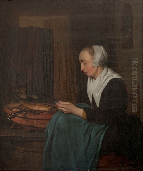 A Sleeping Saleswoman - view 1