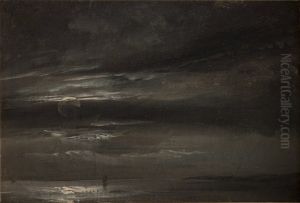 Maneskin over havet by Johan Wilhelm Ludwig Dahl
