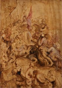 The Ascent to Calvary. The Bearing of the Cross by (studio of) Rubens, Peter Paul