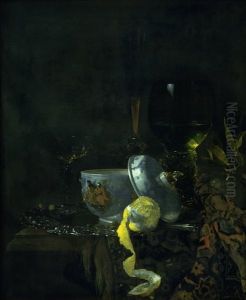 Still Life with a Chinese Porcelain Bowl by Willem Kalf