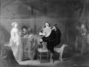 Guitar Player by Anthonie Palamedesz.