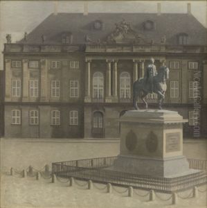 Amalienborg Square, Copenhagen by Vilhelm Hammershoi