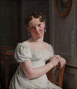 Julie Eckersberg, f. Juel, kunstnerens anden hustru by Christoffer Wilhelm Eckersberg