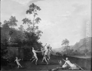 Three Nymphs Dancing with a Satyr by Roelant Savery