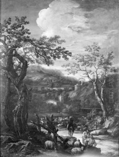 Road with People and Animals - view 1