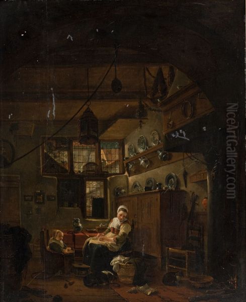 Interior of a Dutch Farm Cottage - view 1
