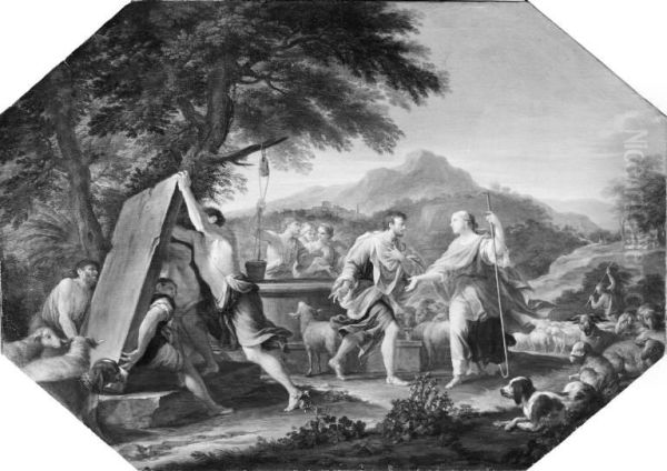 Jacob meets Rachel at the Well - view 1