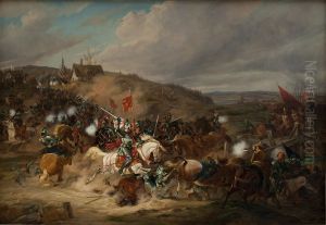 Daniel Rantzau bemaegtiger sig Tureby Bro i Skane under Syvarskrigen 1563-1570 by Christian Frederik Carl Holm