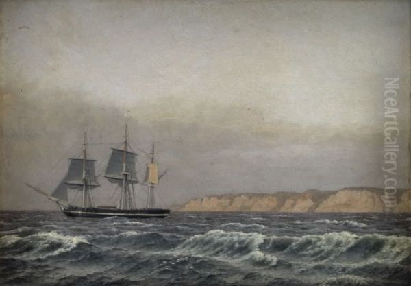 View of the Cliffs of Mon and a Corvette - view 1