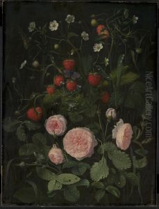 Still Life with Roses and Strawberries Still Life with Roses and Strawberries