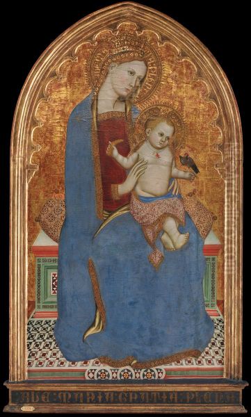 Virgin and Child playing with a Goldfinch and holding a Sheaf of Millet - view 1