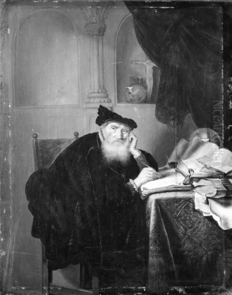 An Old Man at his Desk - view 1