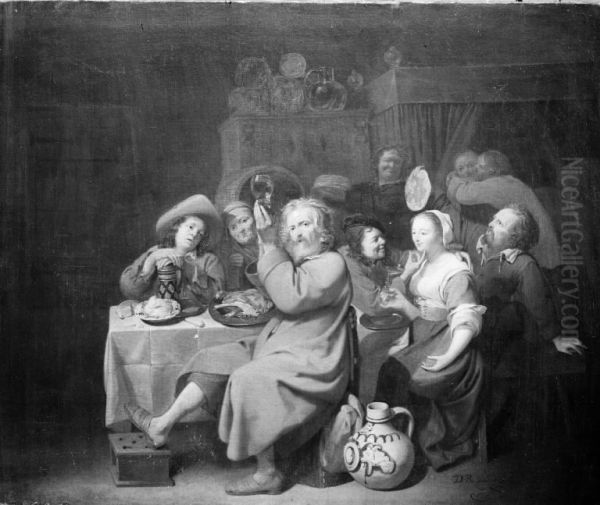 Peasants Merrymaking in a Tavern - view 1