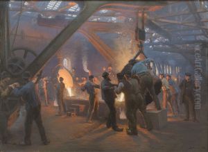 From Fra Burmeister og Wain's Iron Foundry by Peder Severin Kroyer