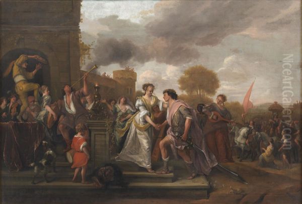 David Returning Victorious after Defeating Goliath and the Philistines - view 1