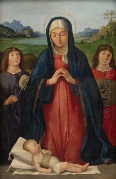 The Christ Child Worshipped by Mary - view 1