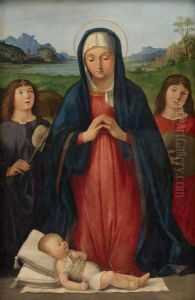The Christ Child Worshipped by Mary