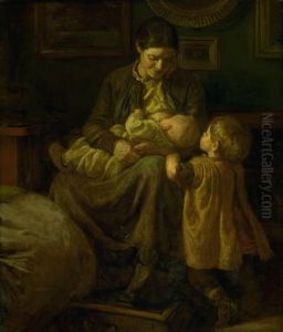 The artist's wife and two children. thumbnail