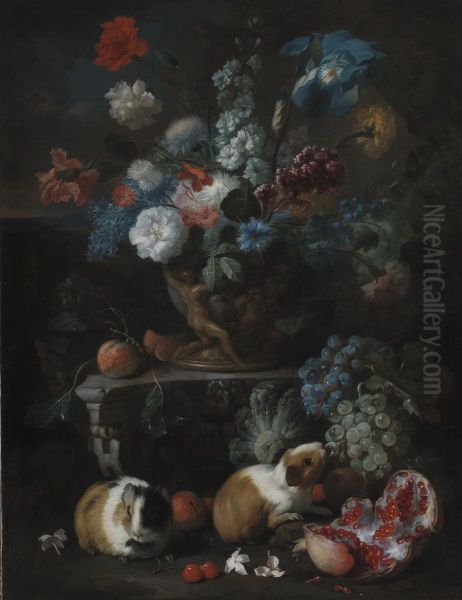 Flower Piece with Guinea Pigs - view 1