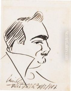 Self-caricature Signed And Inscribed (?enricocaruso New York 18/3/907") by Enrico Caruso