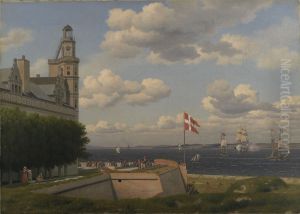 A View towards the Swedish Coast from the Ramparts of Kronborg Castle