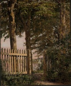 The Garden Gate of the Artist's Home at Blegdammen by Christen Kobke