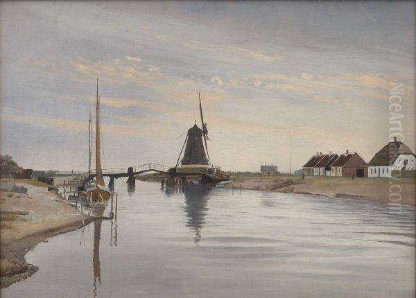 Susaen. The Bridge and the Mill at Karrebaeksminde - view 1