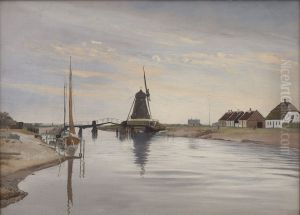 Susaen. The Bridge and the Mill at Karrebaeksminde by Laurits Andersen Ring