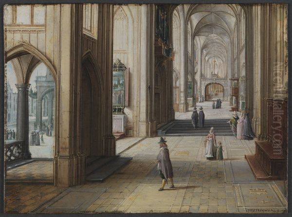 Interior of a Gothic Church Looking East - view 1