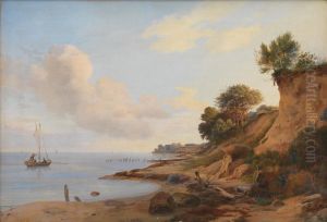 Strandparti i naerheden af Tarbaek by Anders Christian Lunde